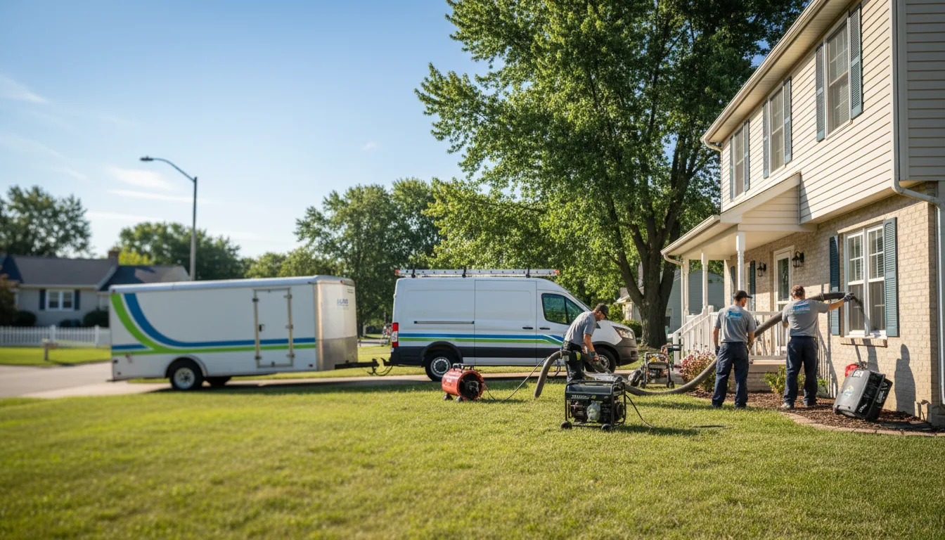 Flooded Basement Restoration And Cleanup With Repair in Fountaintown, IN near me